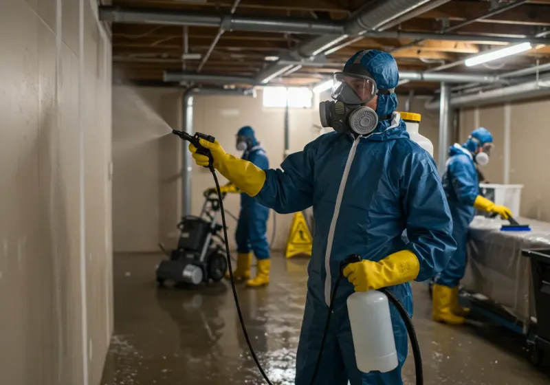 Basement Sanitization and Antimicrobial Treatment process in Waikoloa, HI
